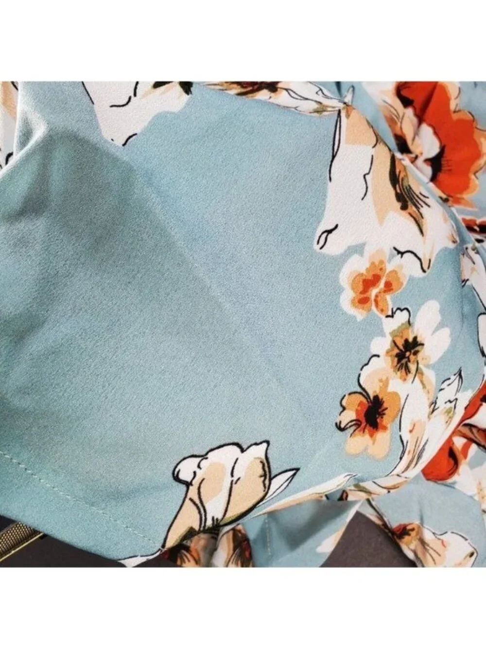 None floral teal
